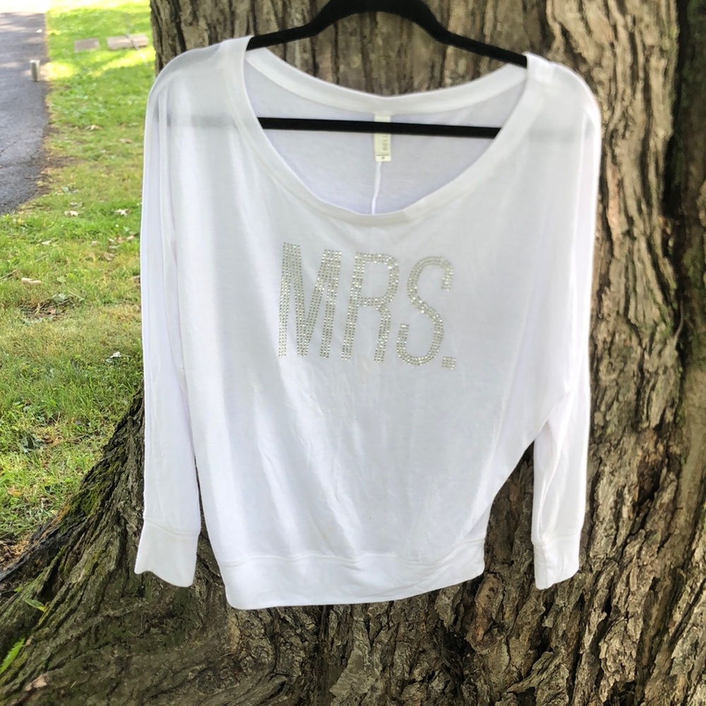 Bella Mrs Long Sleeve Bridal Shirt